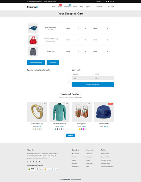 Minimalin - Minimal Multipurpose Shopify Theme OS 2.0