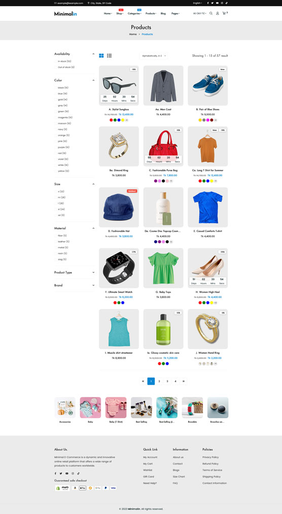Minimalin - Minimal Multipurpose Shopify Theme OS 2.0